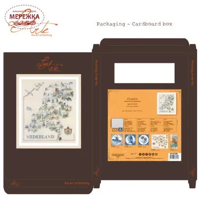 Фото Набір для вишивання хрестиком Lanarte Map of Holland PN-0175289