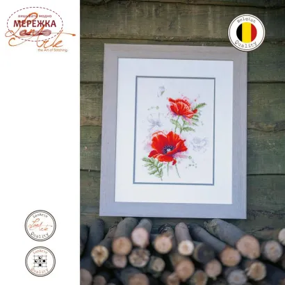 Фото Набір для вишивання хрестиком Lanarte Маки PN-0196178