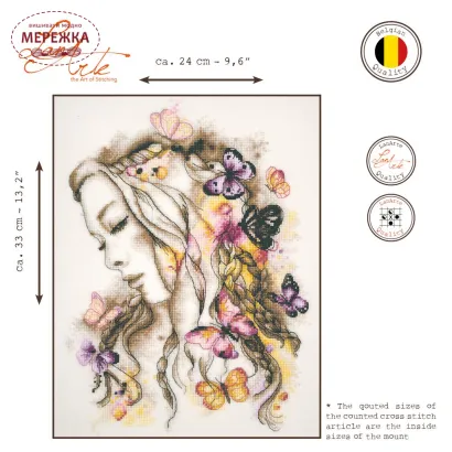 Фото Набір для вишивання хрестиком Lanarte Madame Butterfly PN-0202262