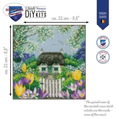 Фото Набір для вишивання хрестиком Vervaco 4 сезони. Весна (будинок) PN-0203177