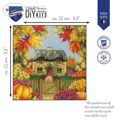 Фото Набір для вишивання хрестиком Vervaco 4 сезони. Осінь (будинок) PN-0203187