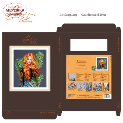 Фото Набір для вишивання хрестиком Lanarte The peacock's muse PN-0203533