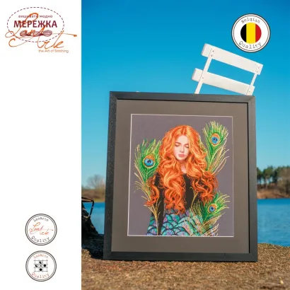 Фото Набір для вишивання хрестиком Lanarte The peacock's muse PN-0203533