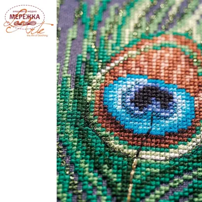 Фото Набір для вишивання хрестиком Lanarte The peacock's muse PN-0203533