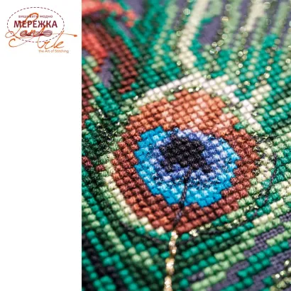 Фото Набір для вишивання хрестиком Lanarte The peacock's muse PN-0203533