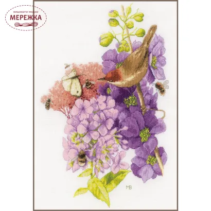 Фото Набір для вишивання хрестиком Lanarte Зустріч з квітами PN-0203633