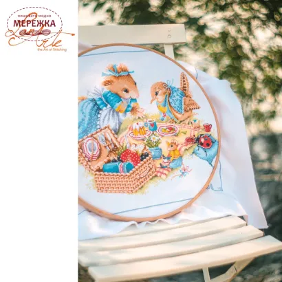 Фото Набір для вишивання хрестиком Lanarte Пікнік мишки Віри PN-0204890