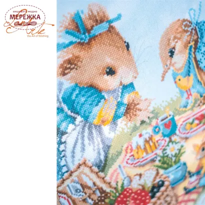 Фото Набір для вишивання хрестиком Lanarte Пікнік мишки Віри PN-0204890