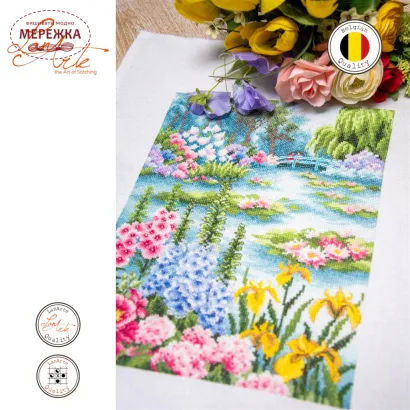 Фото Набір для вишивання хрестиком Lanarte Біля ставка з ліліями PN-0206666