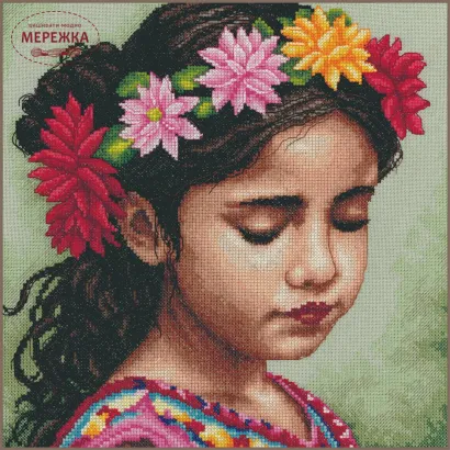 Фото Набір для вишивання хрестиком Lanarte My dahila headband PN-0206850