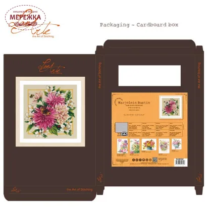 Фото Набір для вишивання хрестиком Lanarte Pink silk dahlia PN-0207467