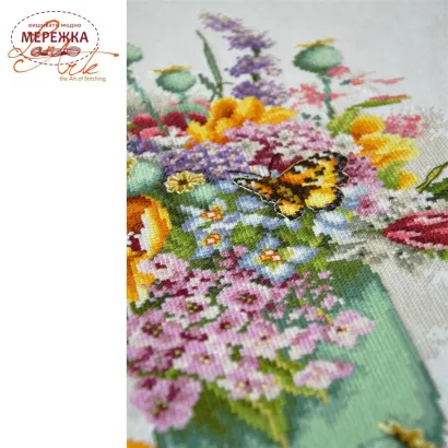 Фото Набір для вишивання хрестиком Lanarte Flower power bouquet PN-0214127