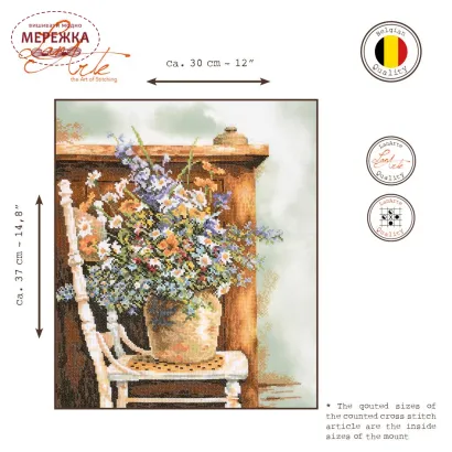 Фото Набір для вишивання хрестиком Lanarte Floral Vintage Art PN-0216136