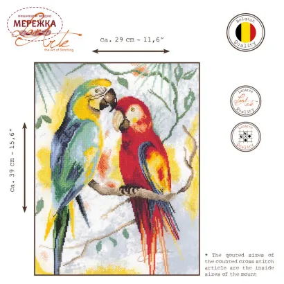 Фото Набір для вишивання хрестиком Lanarte Parrot talk PN-0216141