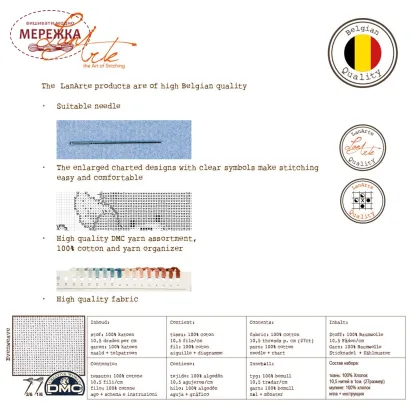 Фото Набір для вишивання хрестиком Lanarte Parrot talk PN-0216141