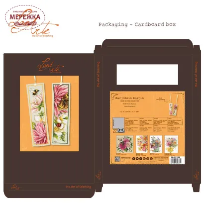 Фото Набір для вишивання хрестиком Lanarte Рожева жоржина (закладки) PN-0221308