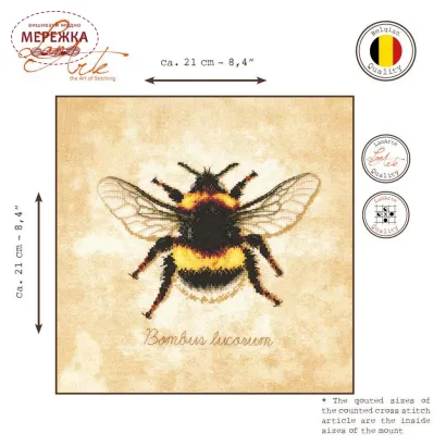 Фото Набір для вишивання хрестиком Lanarte Bombus lucorum PN-0222208