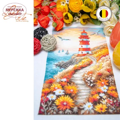 Фото Набір для вишивання хрестиком Lanarte The Floral Lighthouse Path PN-0230713