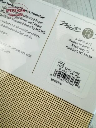 Фото Mill Hill Перфорований папір, Ecru PP2 (2 аркуші)