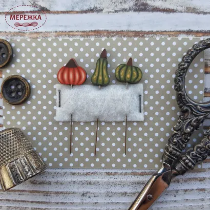 Фото Рахункові голки (піни) Puntinipuntini Pumpkins Small Pin Set