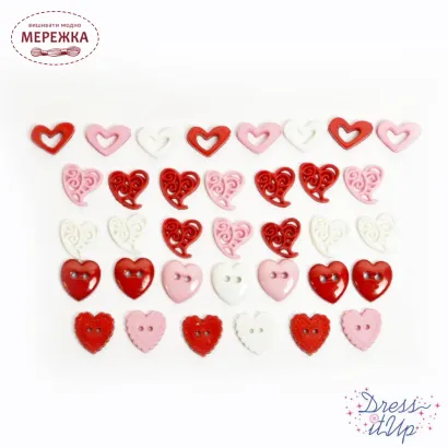 Фото Dress It Up набір пришивних декоративних гудзиків Queen Of Hearts 11160