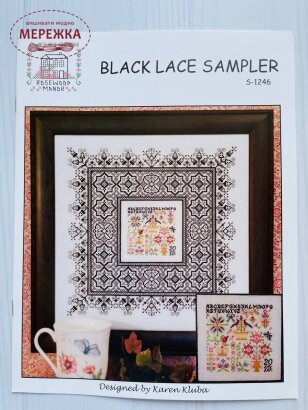 Схема для вишивання Rosewood Manor Black Lace Sampler фото