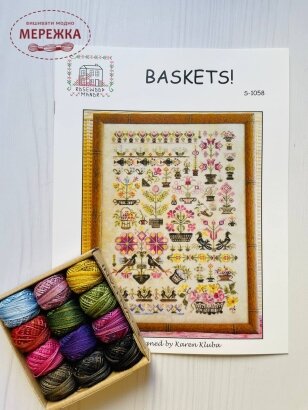 Схема для вишивання Rosewood Manor Baskets фотографія