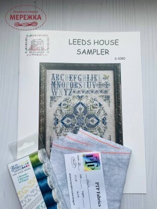 Фото Rosewood Manor Leeds House Sampler + нитки + тканина