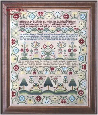 Фото Hands Across the Sea Samplers Схема Hariet Hartland 1782