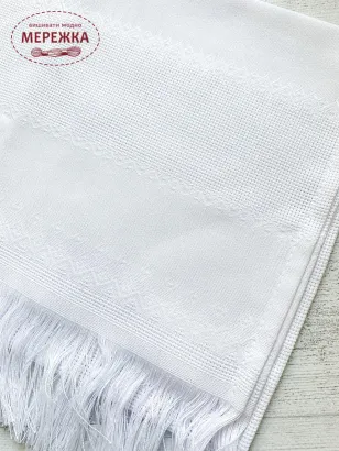 Фото рушник весільний білий 2,25