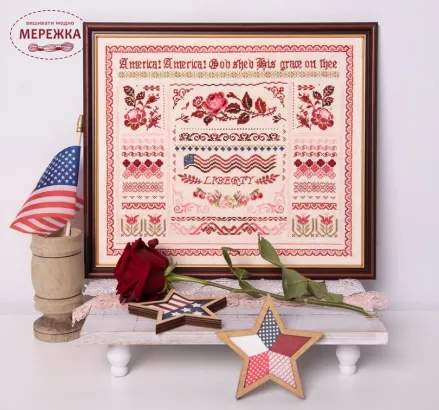 Фото Samplers and Primitives Схема Liberty Band Sampler