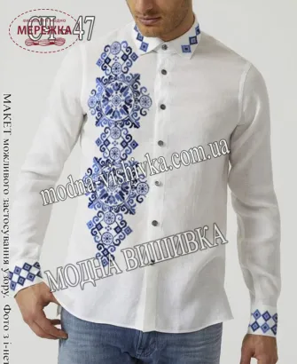 Фото сорочка чоловіча Модна вишивка СЧ-47