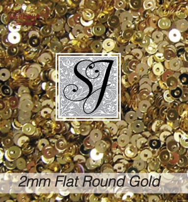 Фото SJ Designs Micro Sequins Flat Round, 2 mm GOLD