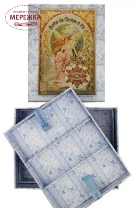Фото Скринька для рукоділля Sajou картон, Empty Art Nouveau label