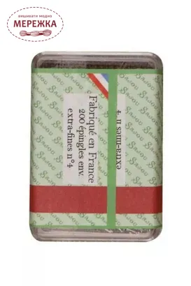 Фото Sajou Набір голок-пінів 200шт. Sewing pins - extra fine n°4 Cat and dog 