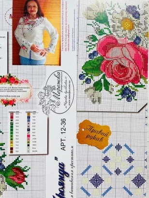 Фото схема жіночої вишиванки 12-36