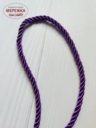 Фото шнур фіолетовий 6 мм.