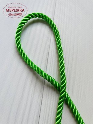 Фото шнур зелений 6 мм.