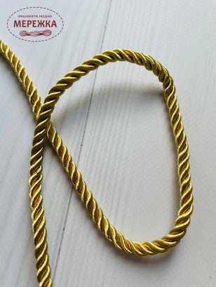 Фото шнур сатинове золото 6 мм.