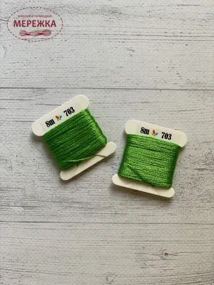 Шовк для вишивання, колір зелений