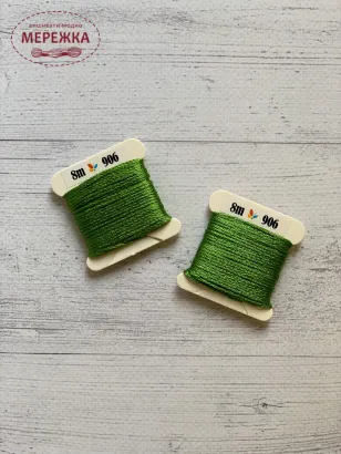 Шовк для вишивання, колір зелений