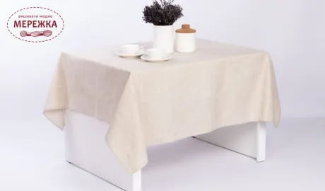 Фото ВДВ Виріб для вишивання, скатертина сіра, 145*145 см. ТВШ-6