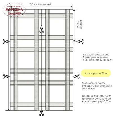 Фото Скатертина сіра, 145*200 см. 056/00-2-08
