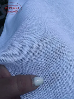 Фото Рівномірне полотно Sotema, 100% льон 212L, біле