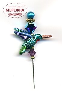 Фото Голка-пін Susan Clarke Originals Pin-Its-Hummingbird Teal SP-3002