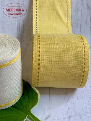 Фото Стрічка для вишивання, колір жовтий
