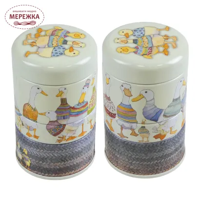 Фото Органайзер для рукоділля Emma Ball металевий 3 яруси  Dapper Ducks. Mini Stacking Tin T375