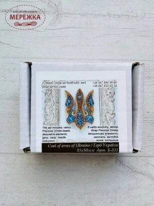 Фото Набір для вишивання бісером TelaArtis Герб України Б-311