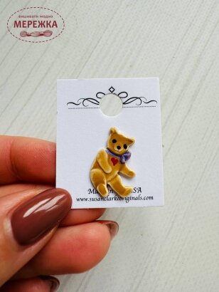 Фото Susan Clarke Originals Teddy Bear Button BE-178 - Пришивний елемент 