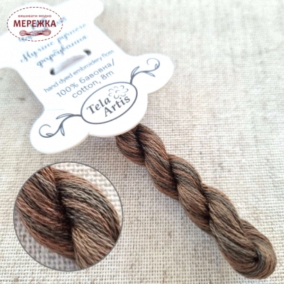 Фото TelaArtis Муліне ручного фарбування Чорний хліб 186